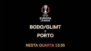 Band transmite Bodo/Glimt x Porto pela Liga Europa, nesta quarta (25)
