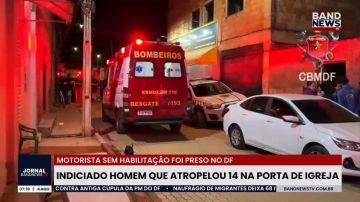Homem atropela 14 pessoas na frente de igreja no DF