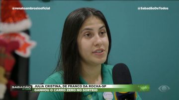 Julia Cristina, de Franco da R9ocha, ganhou carro em sorteio do Sabadão