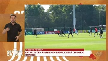 A entrada de Casemiro em Endrick em treino da Seleção | Donos da Bola