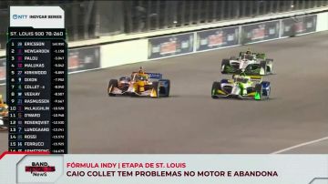 Caio Collet brilha na Indy, mas abandona com problemas