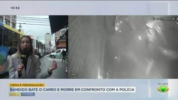 Criminoso bate o carro e morre durante perseguição contra polícia