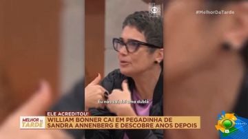 William Bonner descobre que o tombo de Sandra Annenberg era encenação