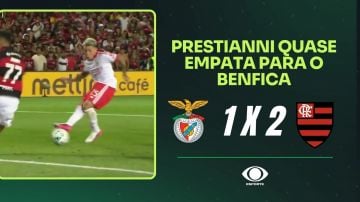 Argentino Prestianni quase empata para o Benfica