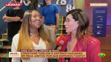 Christiane Torloni celebra promessa cumprida com Antônio Fagundes