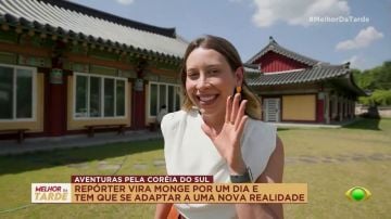 Bárbara Guimarães vira monge por um dia na Coreia do Sul | Melhor da Tarde